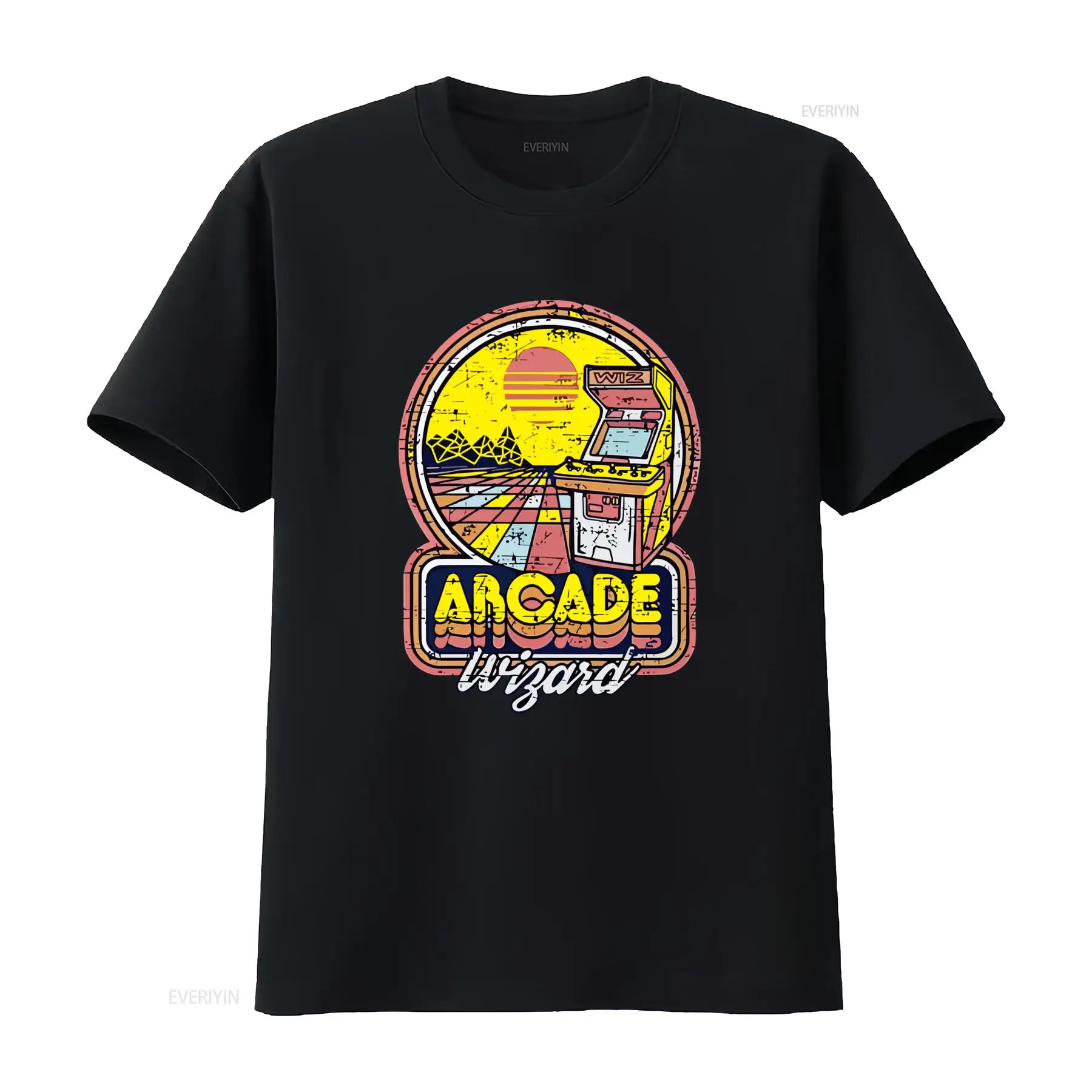 Arcade No - เสื้อยืดสไตล์เรโทรวินเทจลายเกมอาร์เคดวิซาร์ดยุค 80 สำหรับผู้หญิง ดีไซน์เท่ห์ ระบายอากาศได้ดี