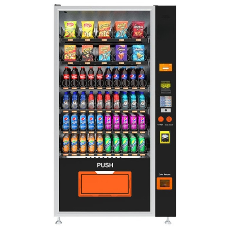 Commercial Vending Machine - ตู้จำหน่ายเครื่องดื่มและขนมขบเคี้ยวแบบหน้าจอสัมผัส เหมาะสำหรับพื้นที่เชิงพาณิชย์ทั้งในร่มและกลางแจ้ง บริการตนเองตลอด 24 ชั่วโมง