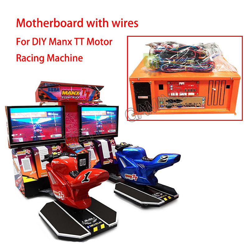 Coin Operated Kiddie Ride - เครื่องแข่งรถซุปเปอร์ไบค์สำหรับผู้ชายเครื่องแข่งอาร์เคดมอเตอร์ของตกแต่งงานปาร์ตี้ใช้เหรียญอาเขตมาเธอร์บอร์ดเกมขับรถจำลองสายเคเบิล