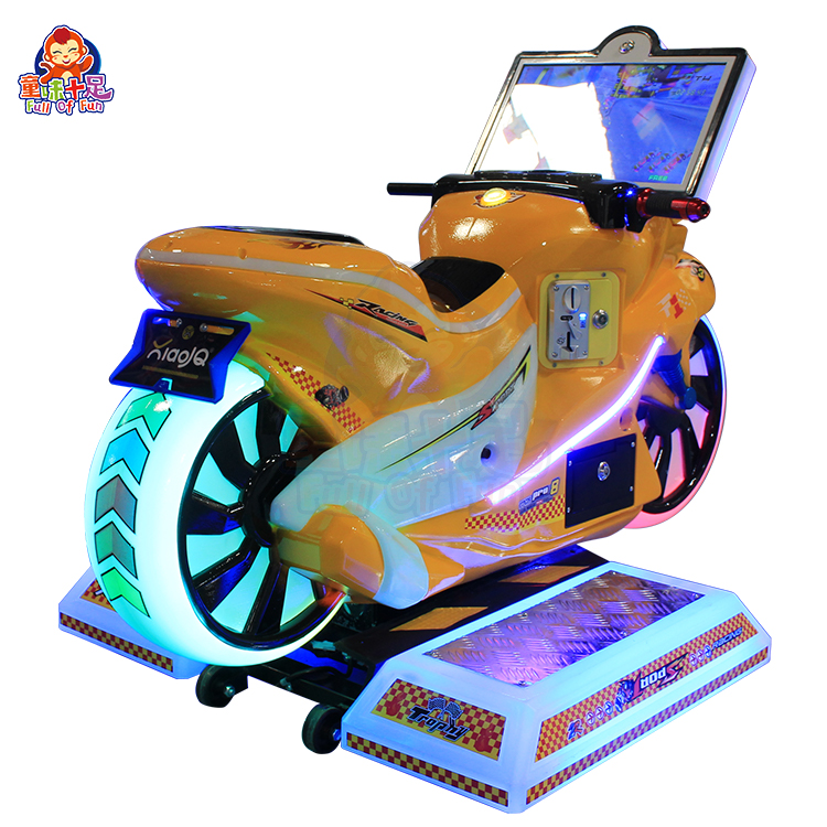 Coin Operated Kiddie Ride - เครื่องเล่นเกมมอเตอร์ไซค์แข่งสำหรับเด็กในร่ม แบบหยอดเหรียญ ขาย