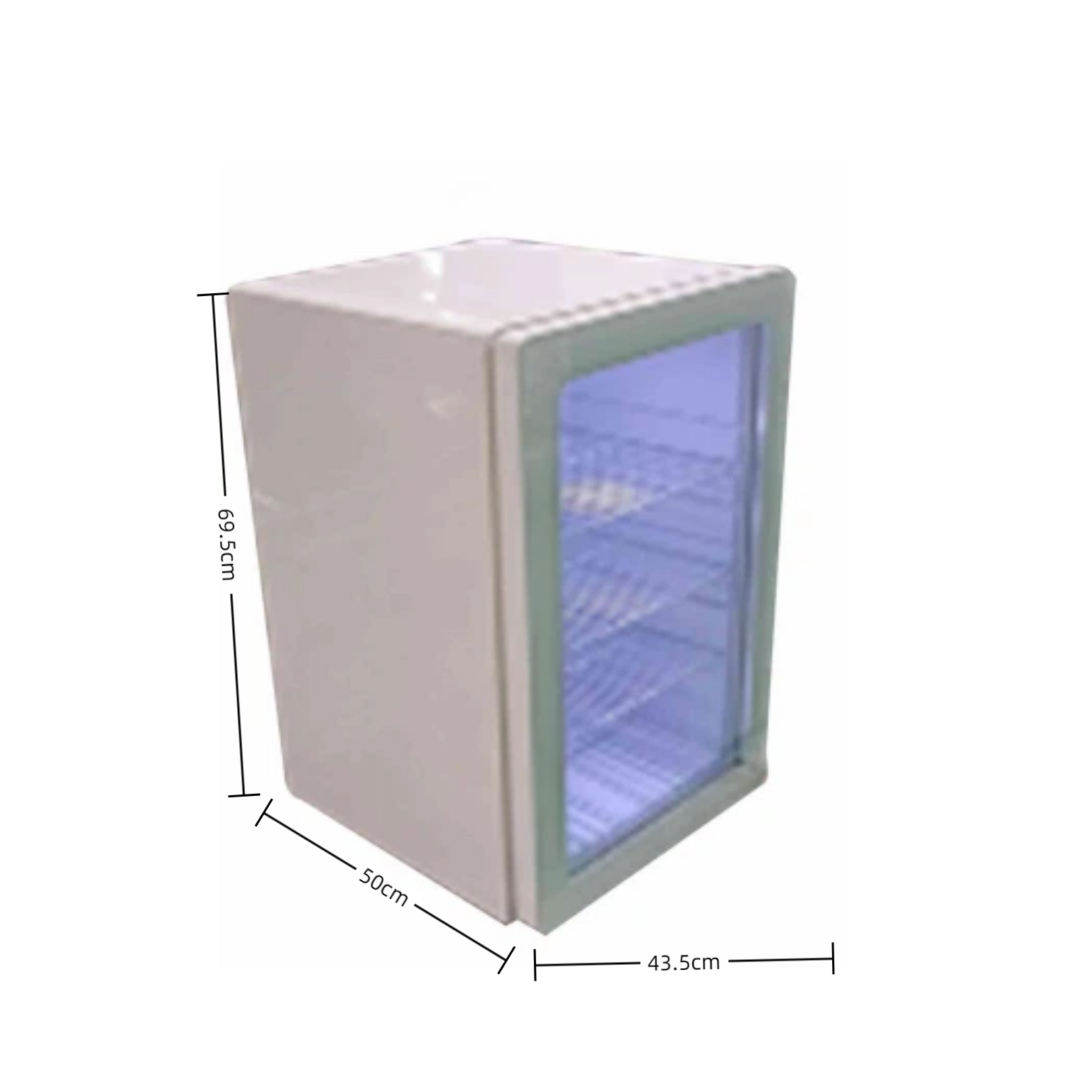 Glass Cabinet Display - ตู้แช่เครื่องดื่มแบบมีประตูกระจกขนาด 70 ลิตร สำหรับโรงแรม พร้อมระบบล็อค ตู้เย็นขนาดเล็กแบบคอมเพรสเซอร์