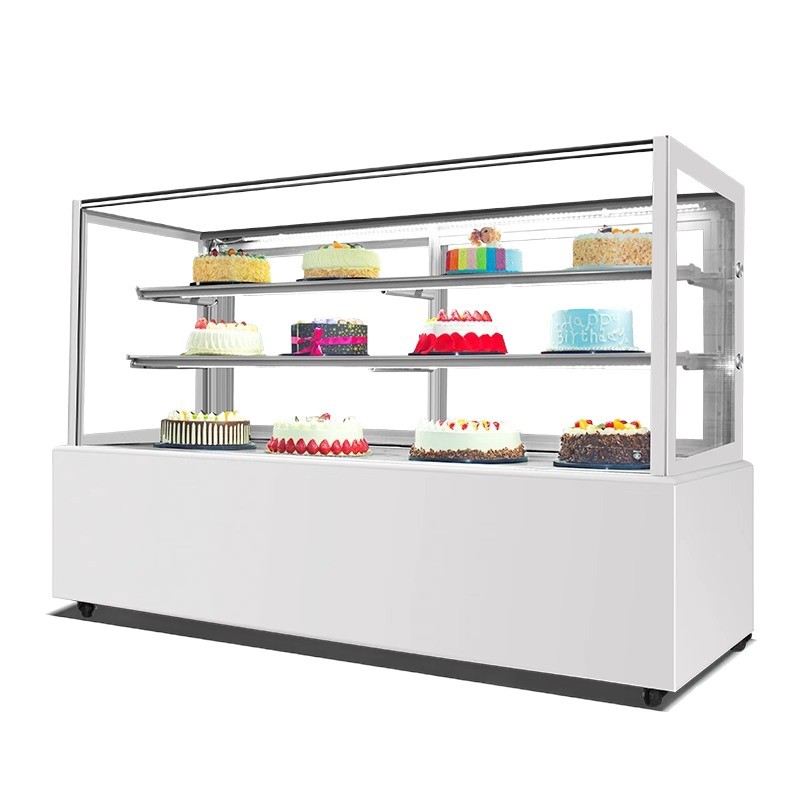Glass Cabinet Display - ตู้เค้กมูสแบบกระจก ระบายความร้อนด้วยอากาศ ตู้โชว์สินค้าเชิงพาณิชย์ ตู้แช่อาหารปรุงสุก ตู้แช่ซูชิแบบกำหนดเองได้ ค่าพารามิเตอร์หลัก