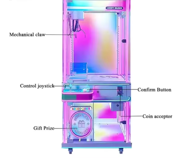 Japanese Arcade Vending Machine - เครื่องเกมเครนหยอดเหรียญแบบตั้งพื้น ปรับระดับที่นั่งได้ พร้อมแผงวงจรควบคุมภาษาญี่ปุ่น