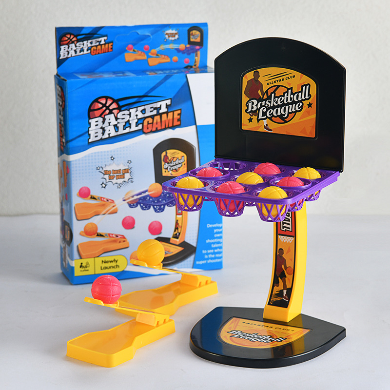 Basketball Arcade Game - เกมบาสเก็ตบอลคลาสสิกแบบใช้นิ้วสำหรับเล่นบนโต๊ะ ชุดของเล่นแข่งขันยิงแบบอินเทอร์แอคทีฟสำหรับ 2 ผู้เล่น เหมาะสำหรับงานปาร์ตี้เด็ก ของขวัญสนุกสนานสำหรับครอบครัว