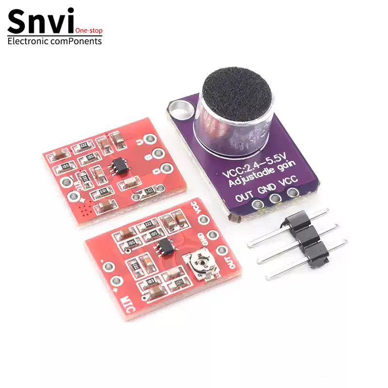 Arduino Vending Machine Project - Snvi MAX4466 ไมโครโฟนอิเล็กเตรตโมดูลปรับเกนได้ ตัวรับสัญญาณเสียง พรีแอมพลิฟายเออร์ บอร์ดเซ็นเซอร์