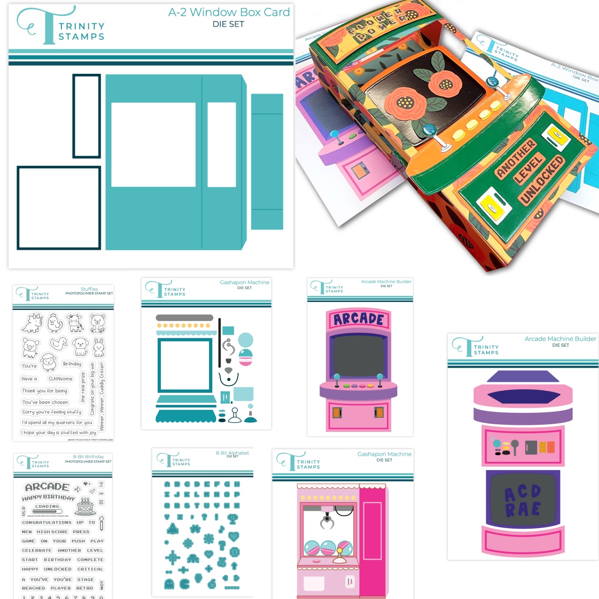 Arcade Card Vending Machine - แม่พิมพ์ตัดโลหะรูปเครื่องเกมอาร์เคดแบบกล่องหน้าต่างใหม่ บิตตัดโลหะ แสตมป์ใสสำหรับตกแต่ง DIY สมุดภาพงานฝีมือ เมษายน