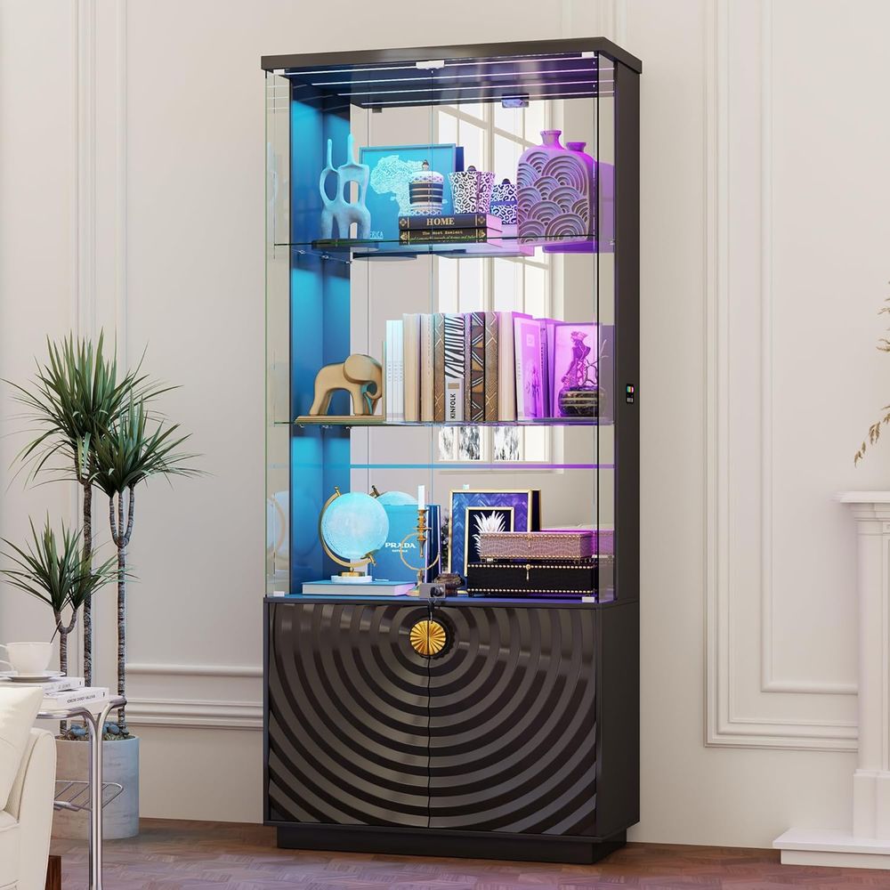 Glass Cabinet Display - ตู้โชว์กระจก 71 ช่อง, ตู้โชว์ 4 ชั้น