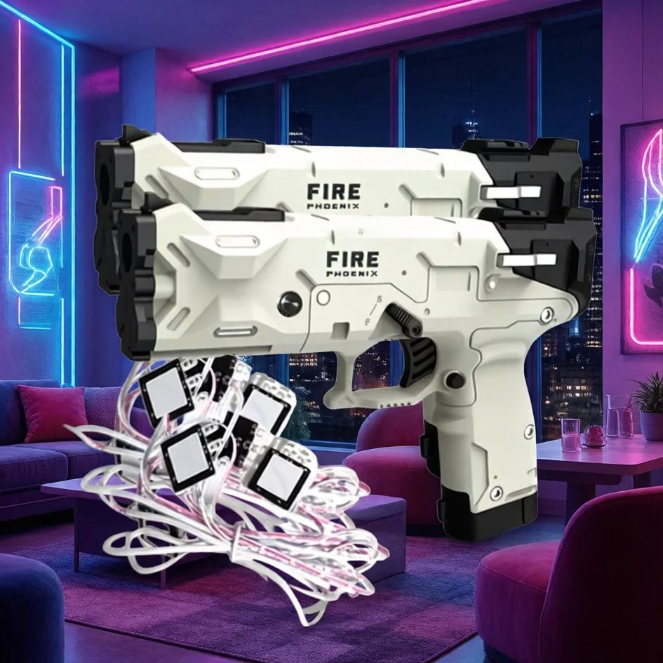 Gun Shooting Arcade - ปืนไฟฟ้าแม่เหล็กไร้สาย 2p GUN4IR พร้อมระบบสะท้อนกลับ เหมาะสำหรับเกมยิงปืนบนพีซี ซิมูเลเตอร์