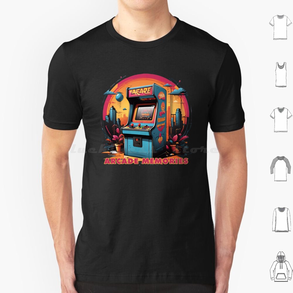 Arcade No - Arcade Memories-Arcade T Shirt Cotton Men