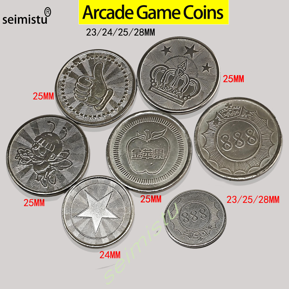 Arcade Vending Machines - เหรียญสแตนเลส 100 ชิ้น ขนาด 23/24/25 มม.