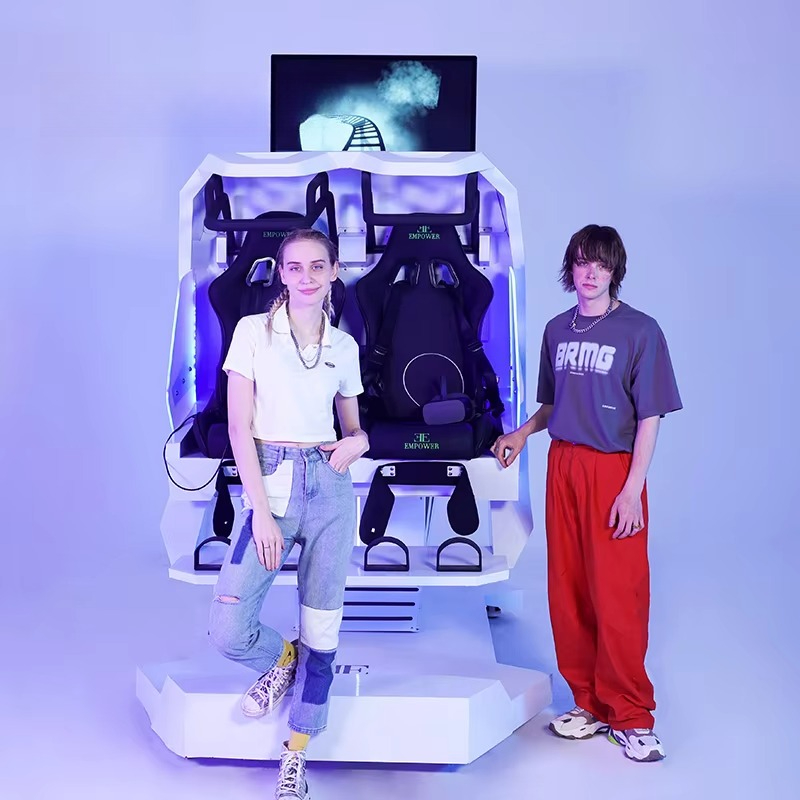 9D Vr Simulator - เครื่องเล่นรถไฟเหาะเสมือนจริง Renixsim 9D แบบหมุนได้ 360 องศา