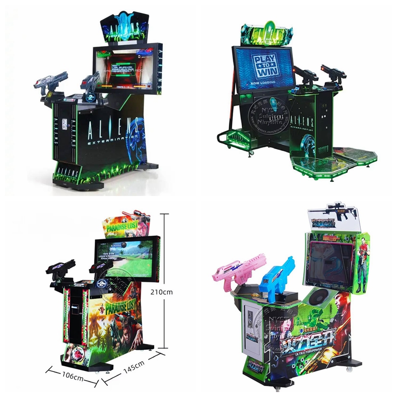 Gun Shooting Arcade - เครื่องเกมยิงปืนเอเลี่ยน ห้องเกมส์ สวนสนุก ราคาถูก หยอดเหรียญ เครื่องจำลองวิดีโอเกมอาร์เคด
