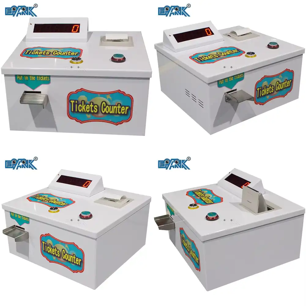 Arcade Ticket Machine - เครื่องเกมอาร์เคดสีขาวแบบ OEM พร้อมตู้จำหน่ายตั๋วและฟังก์ชั่นสลากกินแบ่งรางวัล