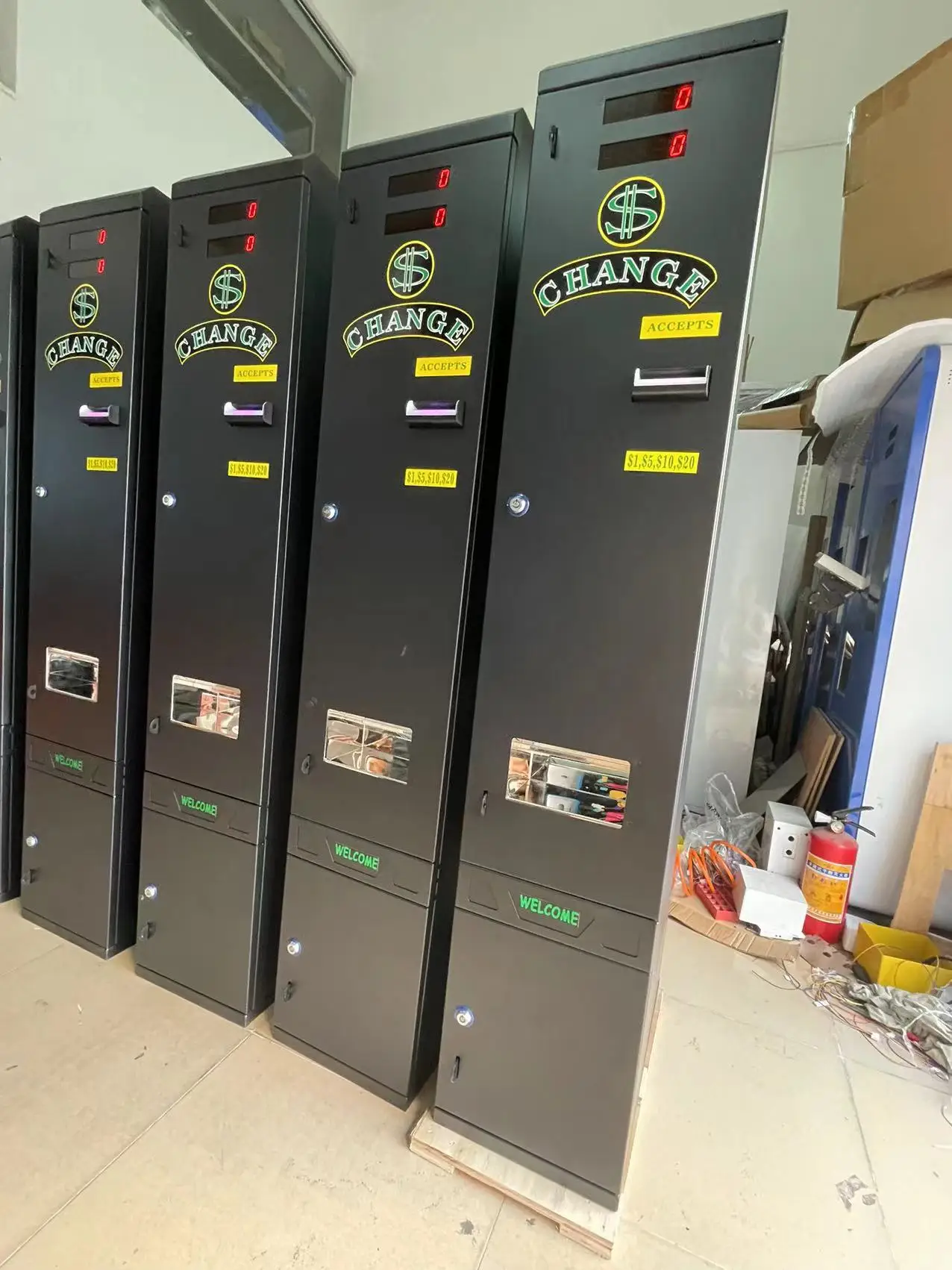 Vending Q - # q บิลและเหรียญเป็นเหรียญเปลี่ยนโทเค็น/เปลี่ยนเครื่องสําหรับเครื่องซักผ้านวดเก้าอี้เครื่องหยอดเหรียญ