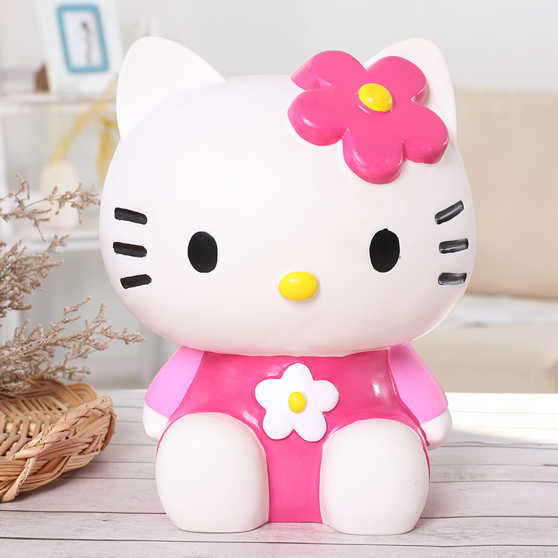 Coin Operated Kiddie Ride - กระปุกออมสินเฮลโลคิตตี้ขนาด 15 ซม. ของเล่นเด็ก กล่องเก็บเงินเหรียญ ของขวัญงานวันเกิด
