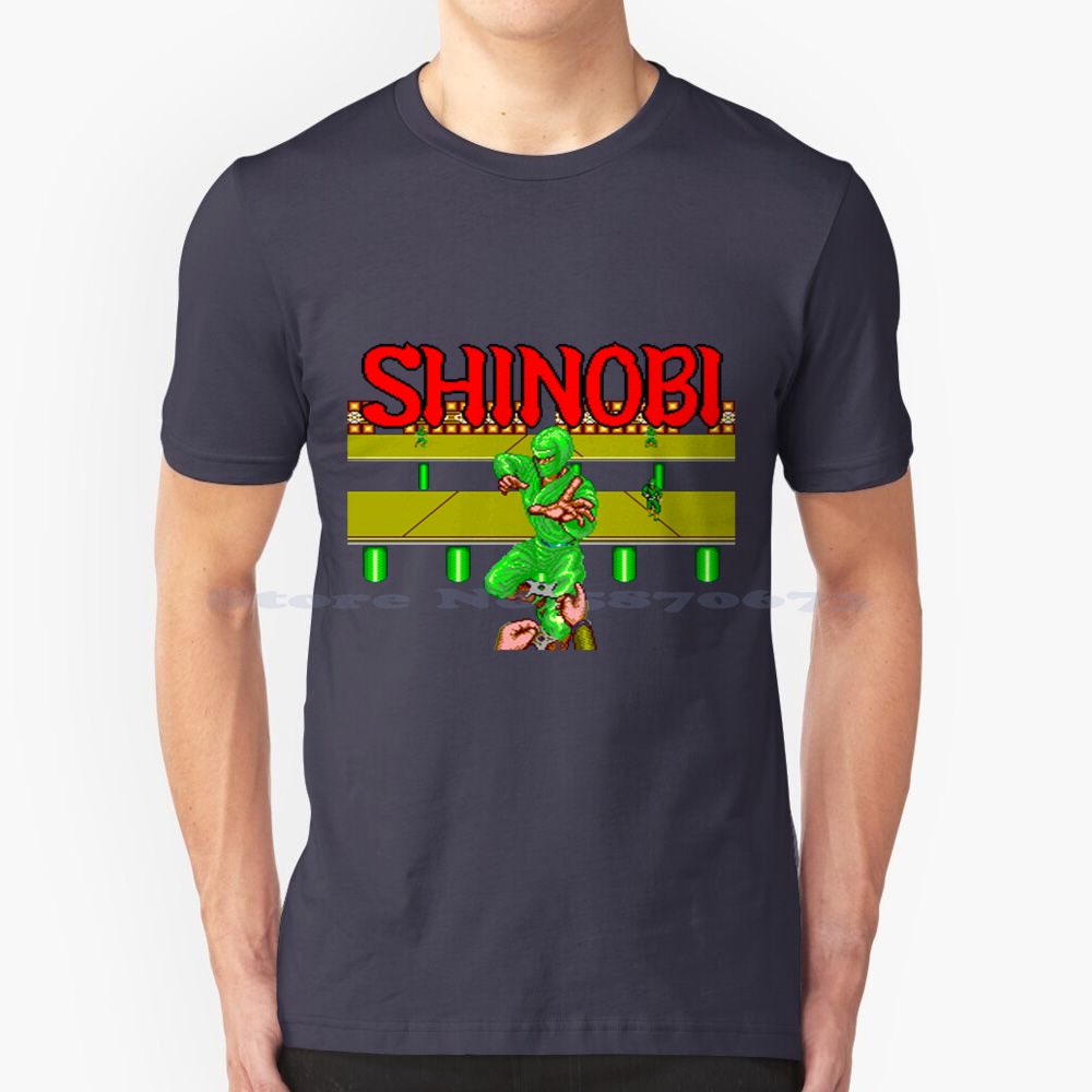 Arcade No - Shinobi เสื้อยืด100% คอตตอนทีเชิ้ต Shinobi เกมอาเขตดาวระบบ Master
