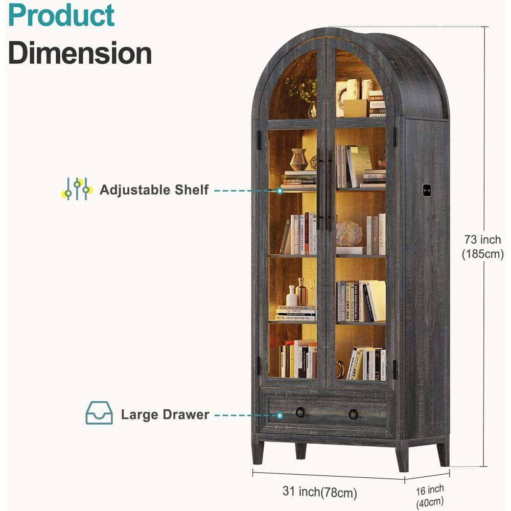 ตู้โชว์กระจกโค้ง 73 ช่อง 4 ชั้ - Glass Cabinet Display บทวิจารณ์และราคา