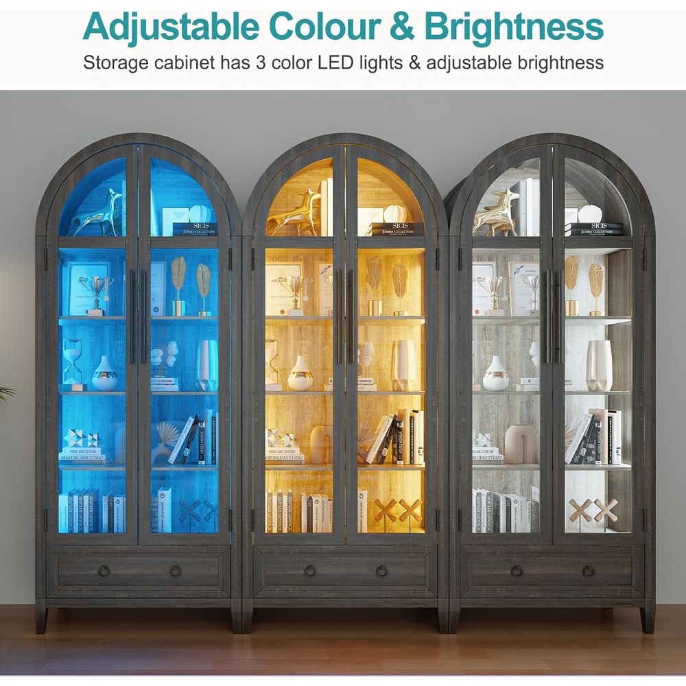 ตู้โชว์กระจกโค้ง 73 ช่อง 4 ชั้ - Glass Cabinet Display บทวิจารณ์และราคา