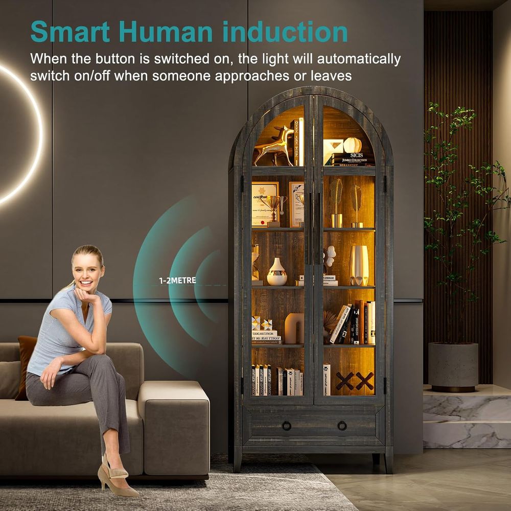 ตู้โชว์กระจกโค้ง 73 ช่อง 4 ชั้ - Glass Cabinet Display บทวิจารณ์และราคา