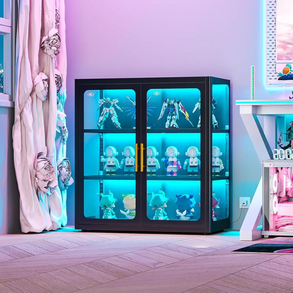 ตู้โชว์กระจกสูง 34 นิ้ว พร้อมช - Glass Cabinet Display บทวิจารณ์และราคา