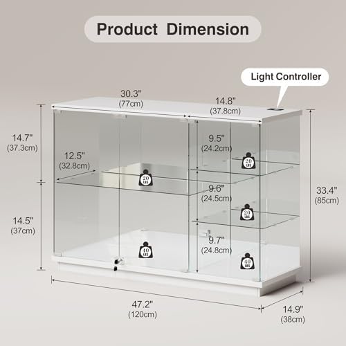 ตู้โชว์กระจก RGB พร้อมตัวล็อคส - Glass Cabinet Display บทวิจารณ์และราคา