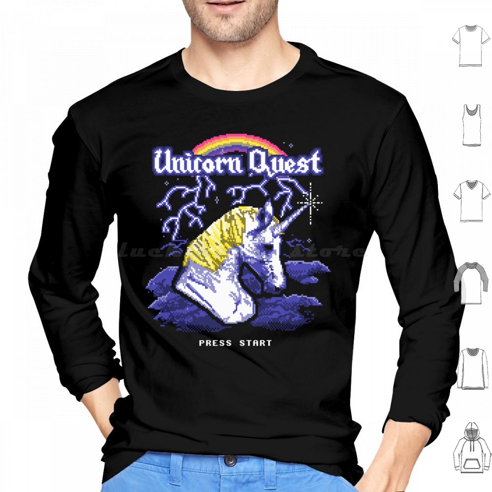 เสื้อฮู้ดยูนิคอร์นเควสต์ผ้าฝ้า - Arcade Quest บทวิจารณ์และราคา