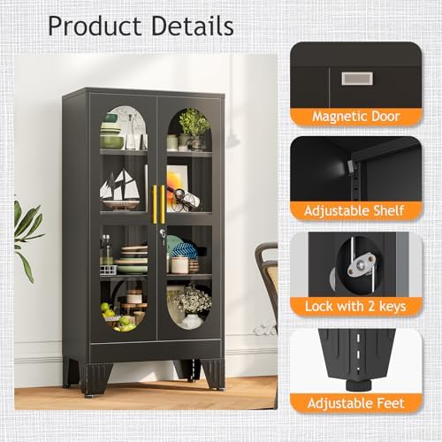 ตู้โชว์แบบมีกุญแจขนาด 47 นิ้ว  - Glass Cabinet Display บทวิจารณ์และราคา