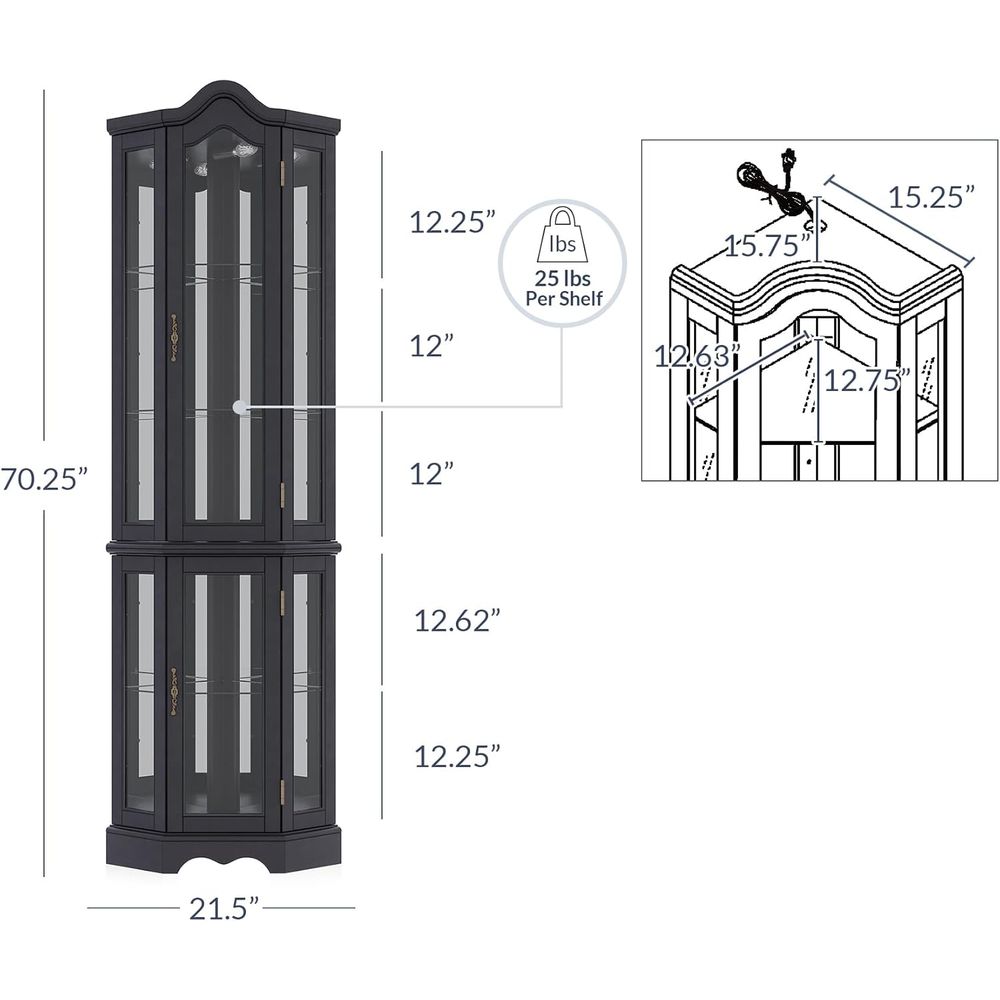 ตู้โชว์กระจก 3 ด้านแบบมีไฟ พร้ - Glass Cabinet Display บทวิจารณ์และราคา