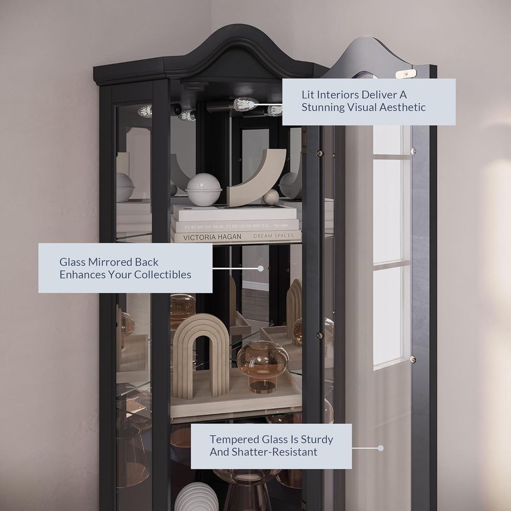 ตู้โชว์กระจก 3 ด้านแบบมีไฟ พร้ - Glass Cabinet Display บทวิจารณ์และราคา
