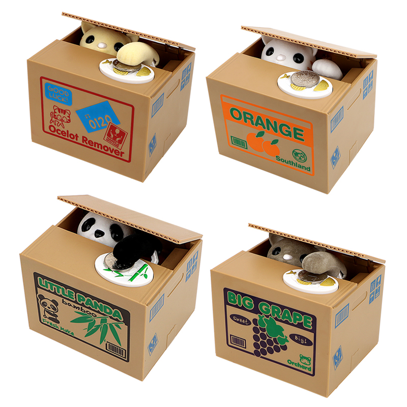 แพนด้าขโมยเหรียญกล่องใส่เงินอั - Coin Operated Kiddie Ride บทวิจารณ์และราคา