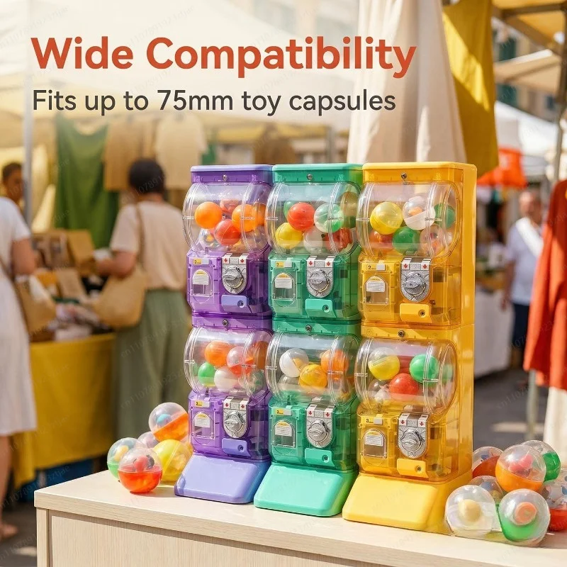 ตู้กาชาปองสองชั้นสีขาวใส แบบหย - Arcade Vending Machines บทวิจารณ์และราคา