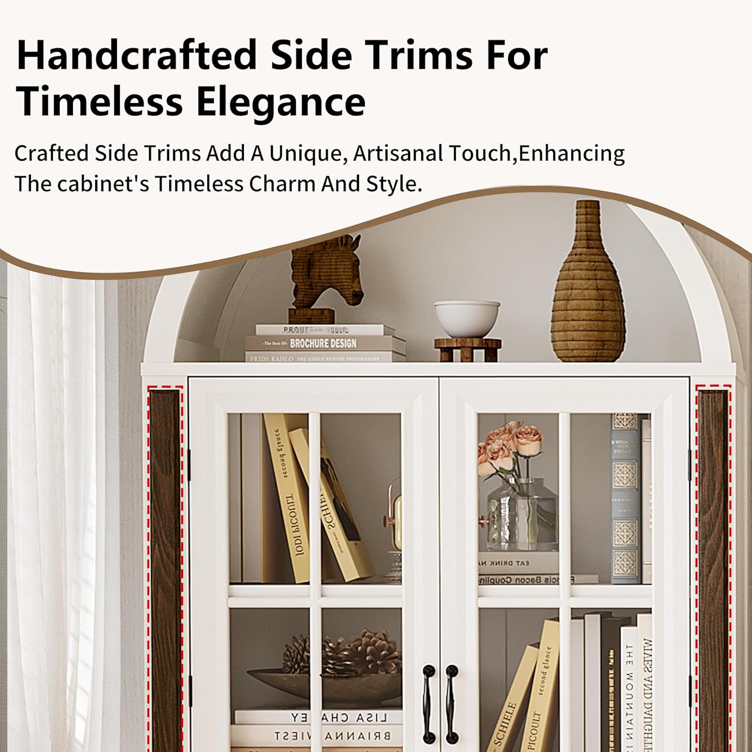 ตู้หนังสือโค้งทำมือขนาด 71 นิ้ - Glass Cabinet Display บทวิจารณ์และราคา