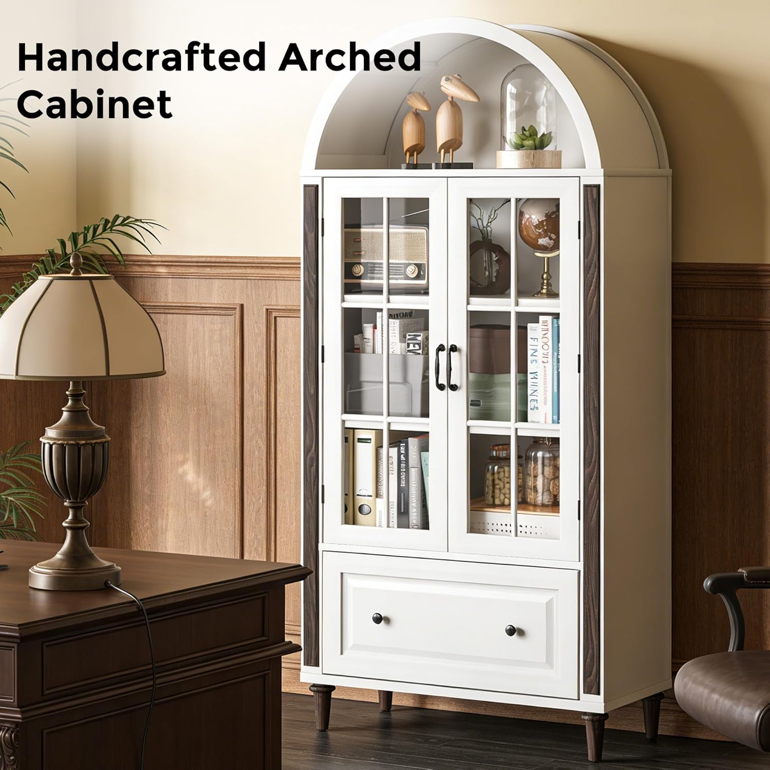 ตู้หนังสือโค้งทำมือขนาด 71 นิ้ - Glass Cabinet Display บทวิจารณ์และราคา
