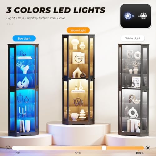ตู้โชว์มุมขนาด 71 นิ้ว พร้อมปร - Glass Cabinet Display บทวิจารณ์และราคา